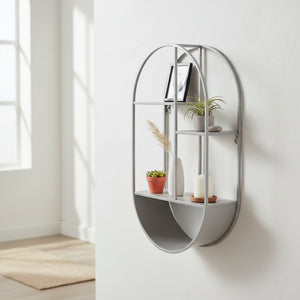 Feira vegghylle stylet med plante og dekor i nordisk interiør