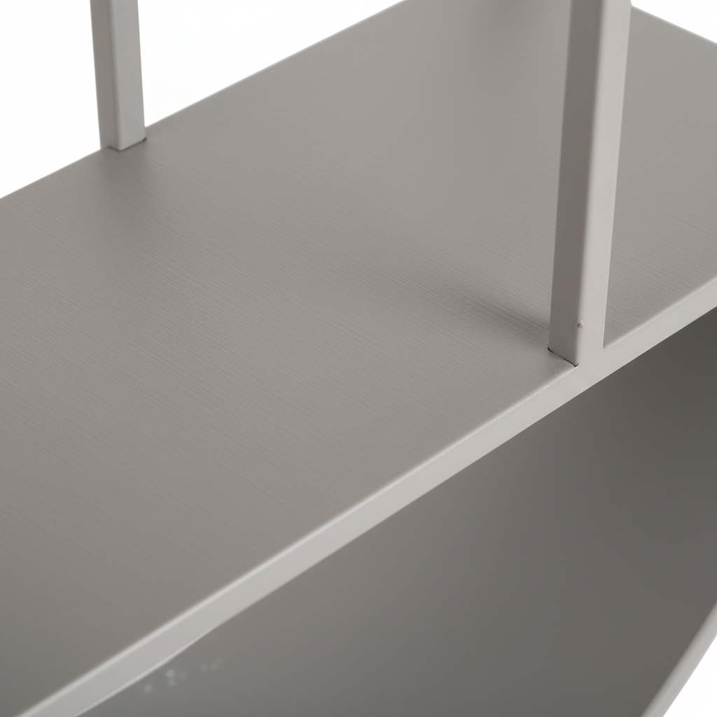 Feira vegghylle oval stål kjølig grå 35 x 15 x 60 cm