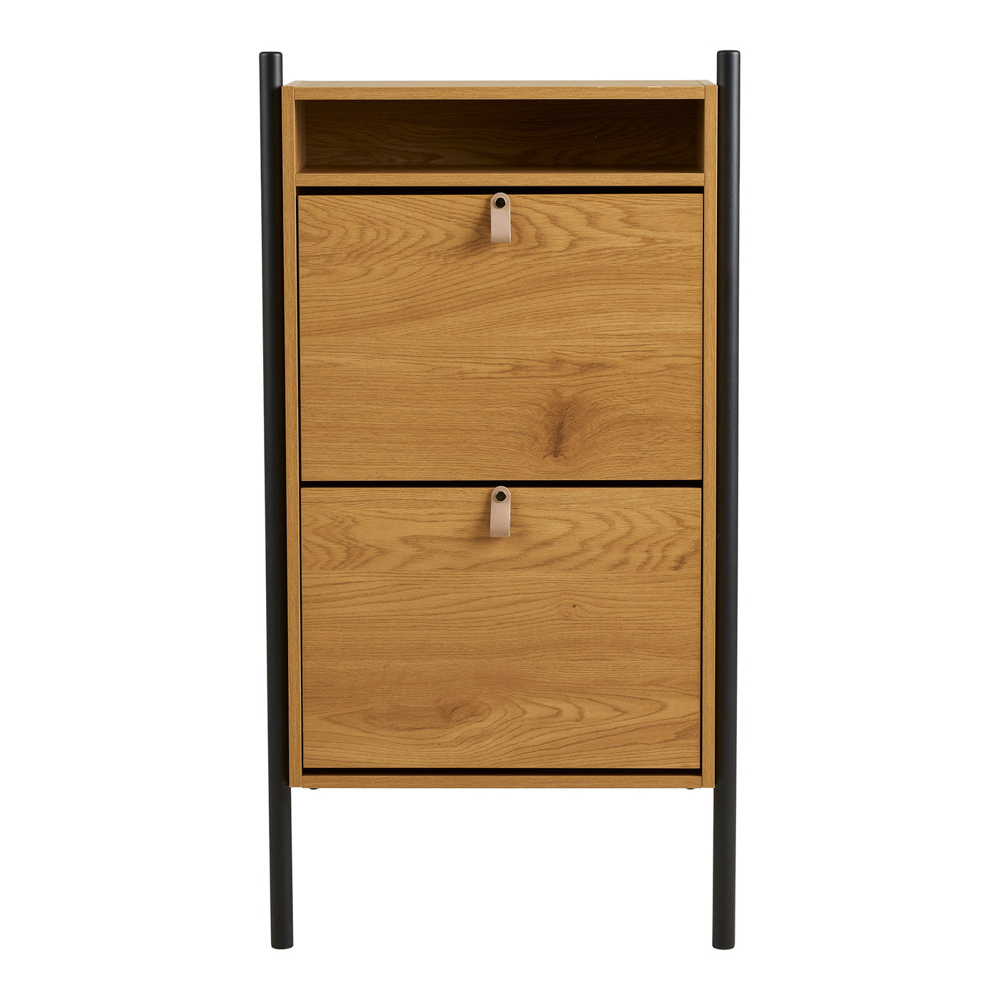 Barco skoskap i eik-look – 62x26x118 cm fra House Nordic