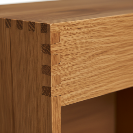 Veggmontert hylle 18 cm dybde natur eik