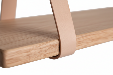 Forno hylle natur brune skinnstropper 120 x 20 cm