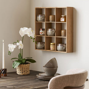 Moss vegghylle furu natur 46 x 10 x 46 cm - Lindas Dekor