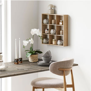 Moss vegghylle furu natur 46 x 10 x 46 cm - Lindas Dekor