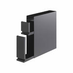 Skyvbar krydderhylle svart magnetisk 50 x 52,5 cm