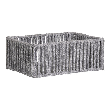 Mellomstor Arese kurv i grå bomull med metallramme – praktisk oppbevaring