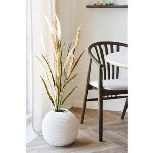 Stor rund vase keramisk hvit ø 30 cm - Lindas Dekor