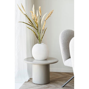 Stor rund vase keramisk hvit ø 30 cm - Lindas Dekor