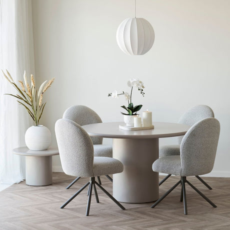Stor rund vase keramisk hvit ø 30 cm - Lindas Dekor