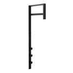 Trento vegghengt klesstativ sort metall 82 cm
