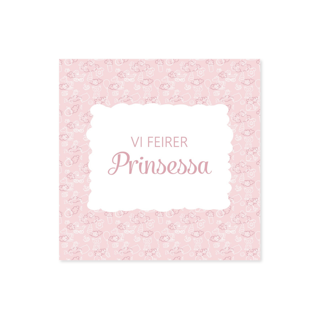 20-pk Servietter til dåp, rosa