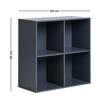 Mørk grå hylle brukt i stue
