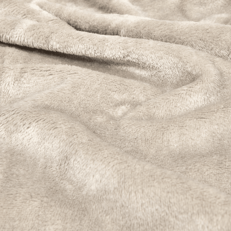 Beige flaneltæppe 130 x 180 cm - Lindas Dekor tæppe