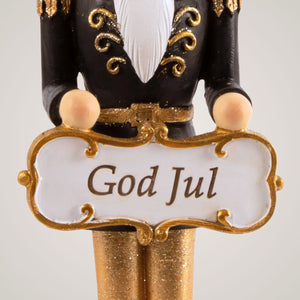 Tinnsoldat "God jul", sort/gull