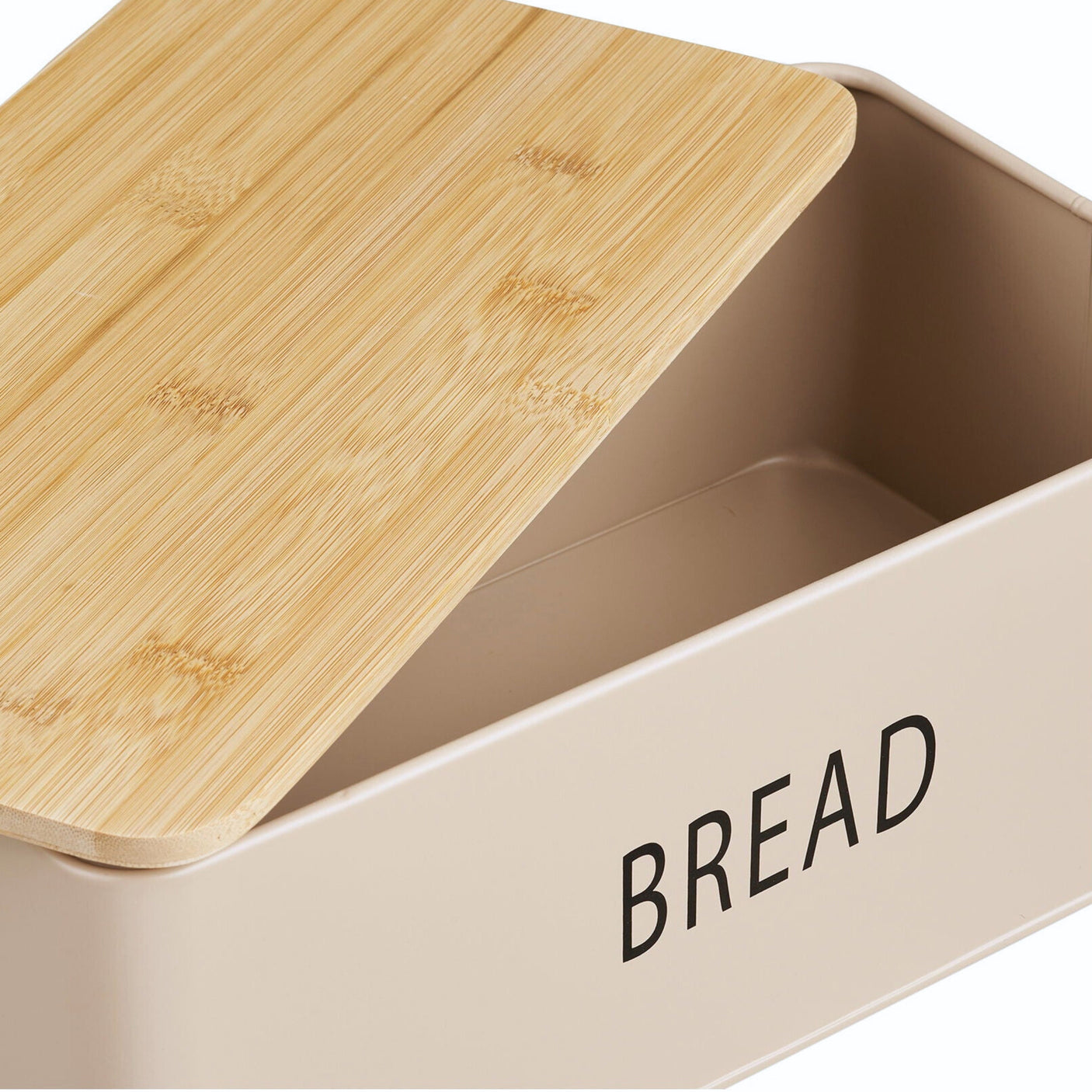 Detaljbilde av bambuslokk på brødboks