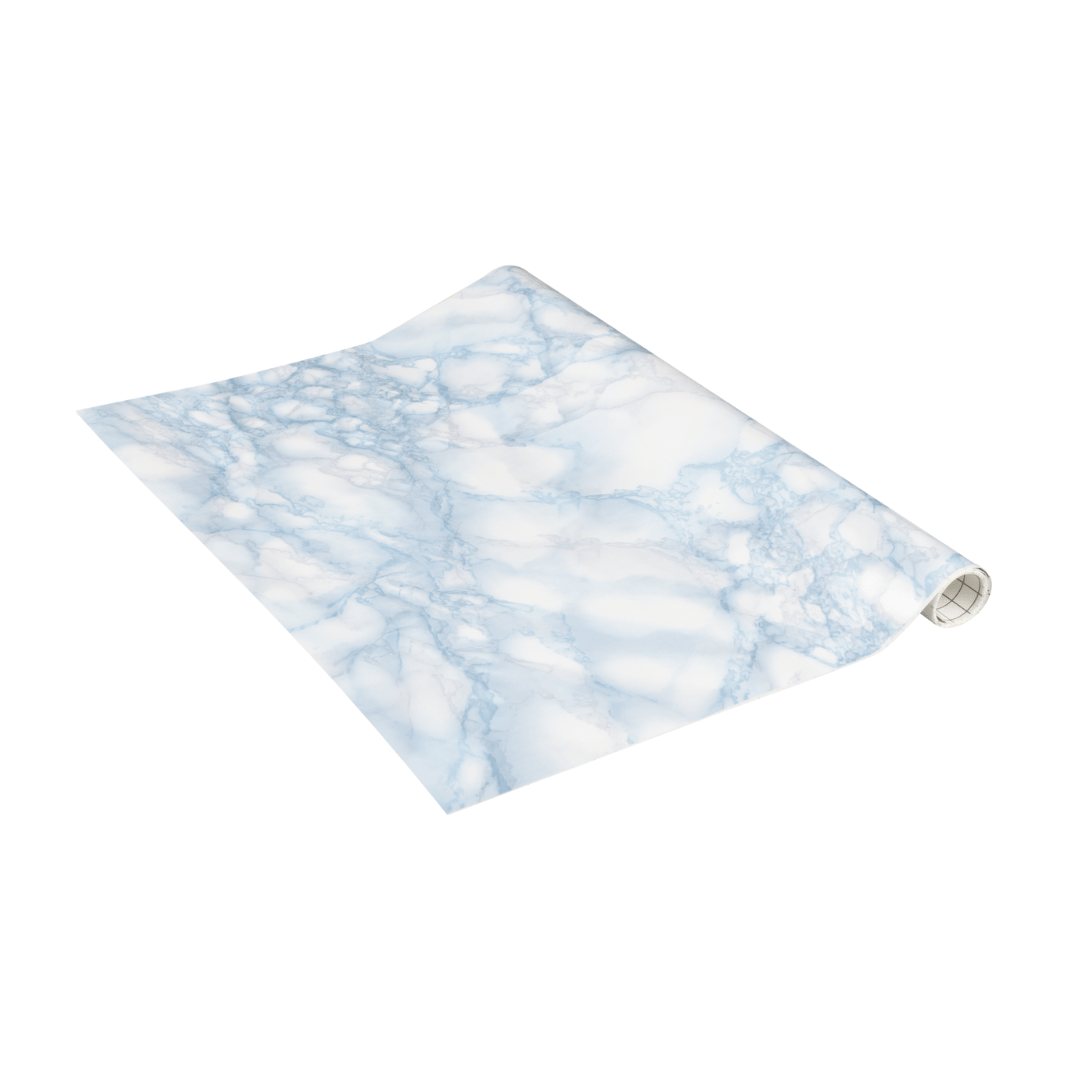 Carrara marmor lys blå 45 cm x 2 meter
