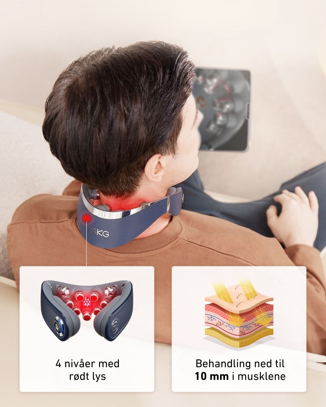 Massasjeapparat for nakke G7 Pro-Fold