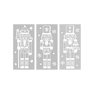 Julestickers nøtteknekker hvit 3 design 49 cm