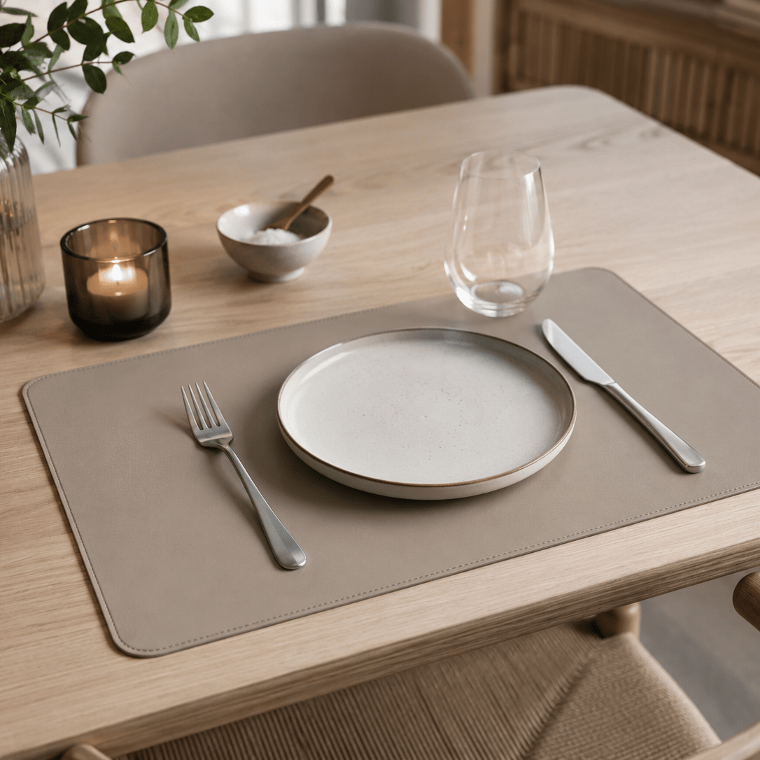 Bordbrikke taupe 45 x 30 cm - Lindas Dekor Bordbrikke