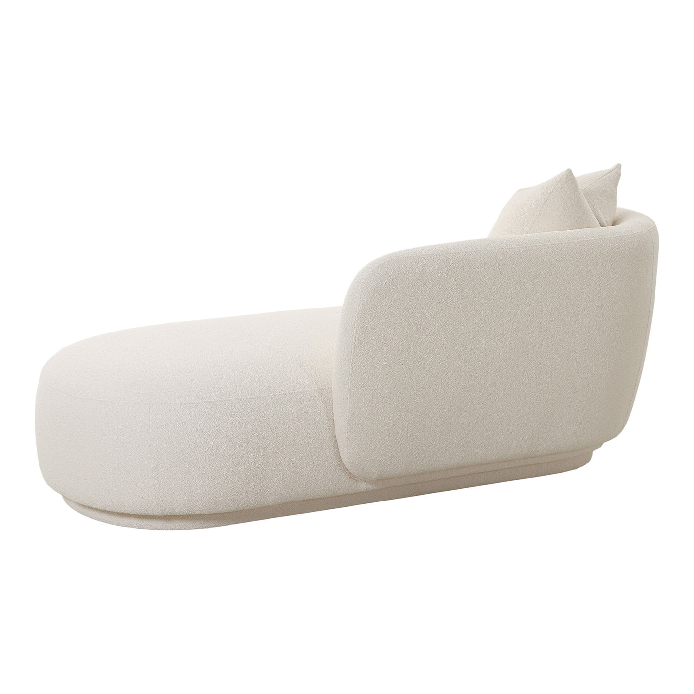 Detaljbilde av tekstil og søm på Mykonos Daybed i naturfarget design.