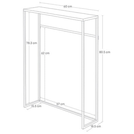 Konsollbord hvit 80 x 60 cm - Lindas Dekor