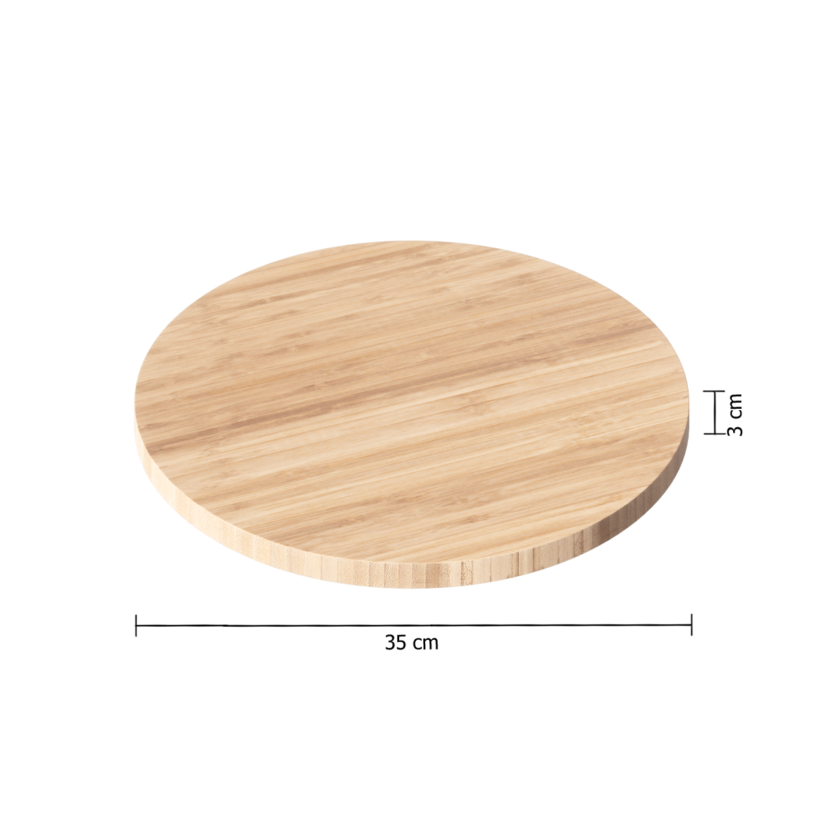 Snurrefat i bambus tre 35 cm
