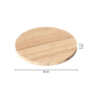 Snurrefat i bambus tre 35 cm