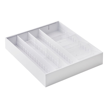 Minimalistisk og stilren bestikkholder for et organisert kjøkken.