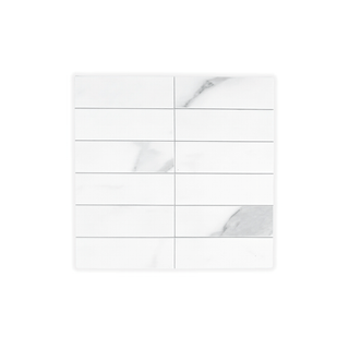 Amalie hvit selvklebende veggfliser