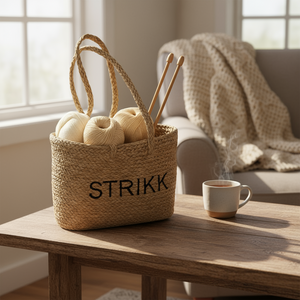 Oppbevaringsveske til strikketøy, lange hemper