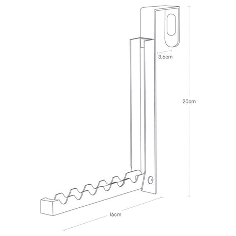 Plassbesparende klesholder med solid konstruksjon.