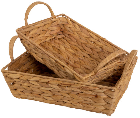 Flettet kurvsett i rustikk stil – funksjonelt og stilrent interiørtilbehør.