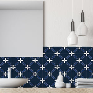 Classic Navy selvklebende backsplash