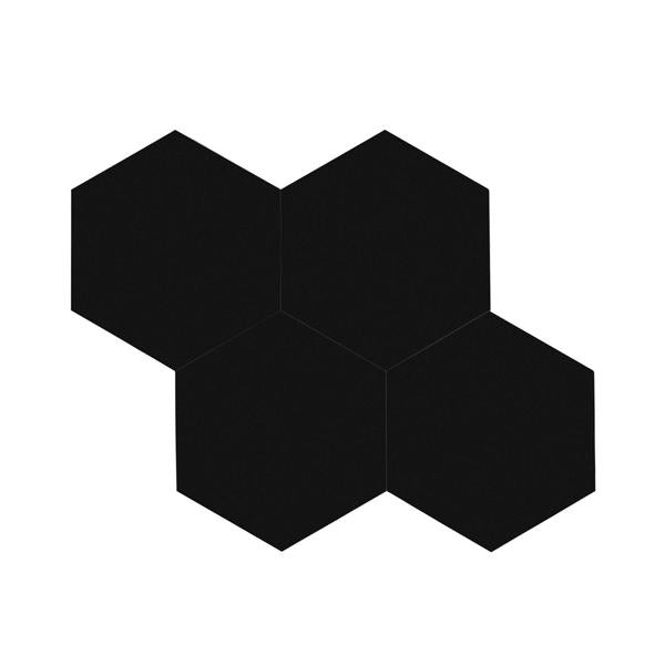 Vareprøve: Stein hexagon XL sort selvklebende veggfliser