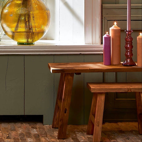 Bold benk stor i tre natur 108 cm - Lindas Dekor