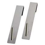 2-pk kroker for dusjvegg rustfritt stål 3 x 18 cm