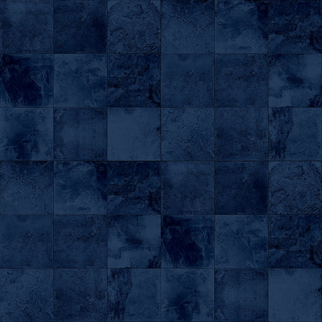 Bodø mørkeblå selvklebende fliser - dyp blå steinmønster for kjøkken og bad