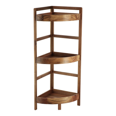 Hjørneskap i akasie med tre hyller