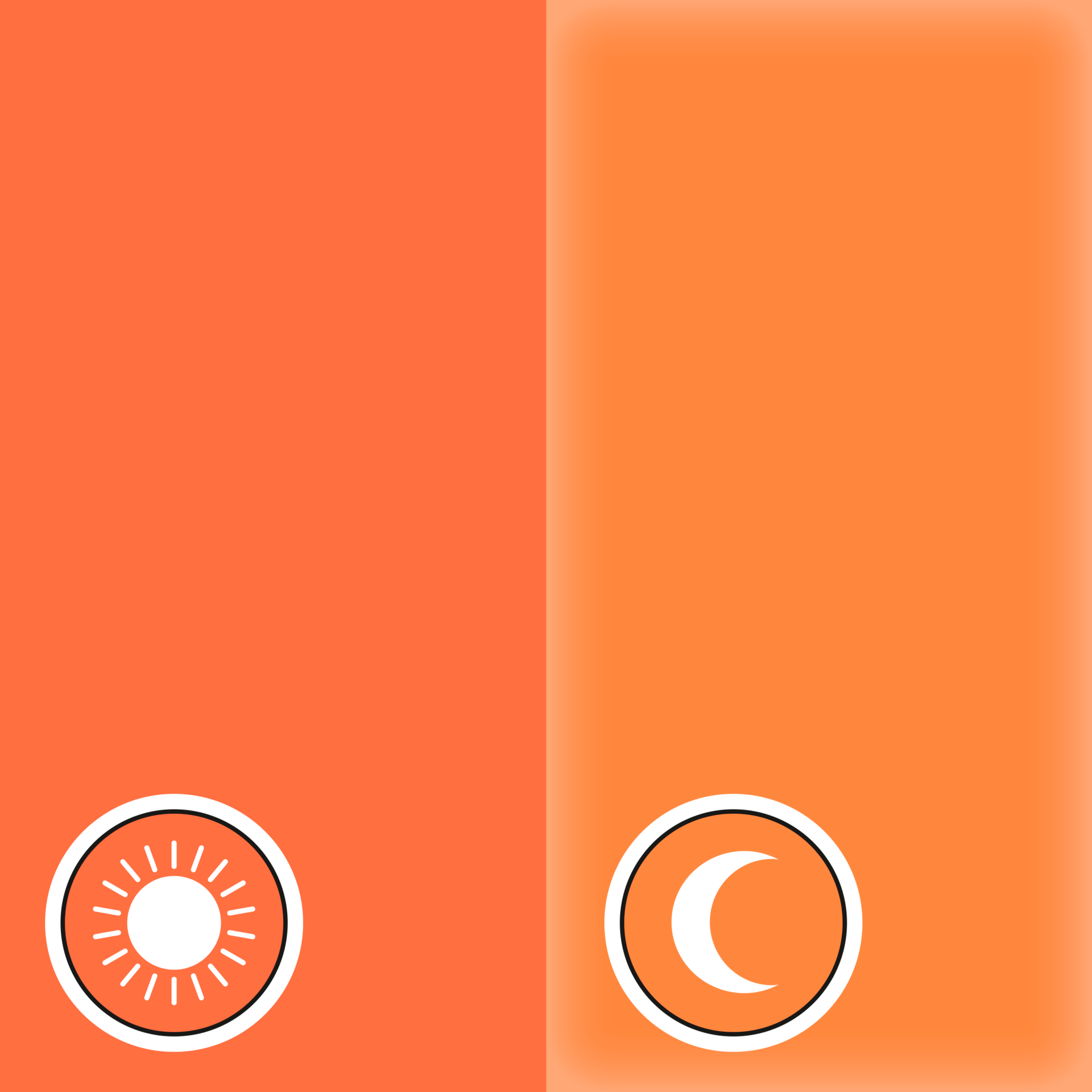 Vareprøve: Glow in the dark orange kontaktplast