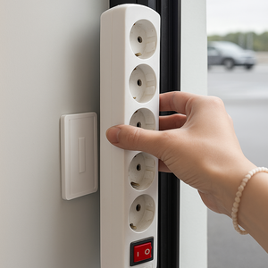 Selvklebende holder for grenuttak