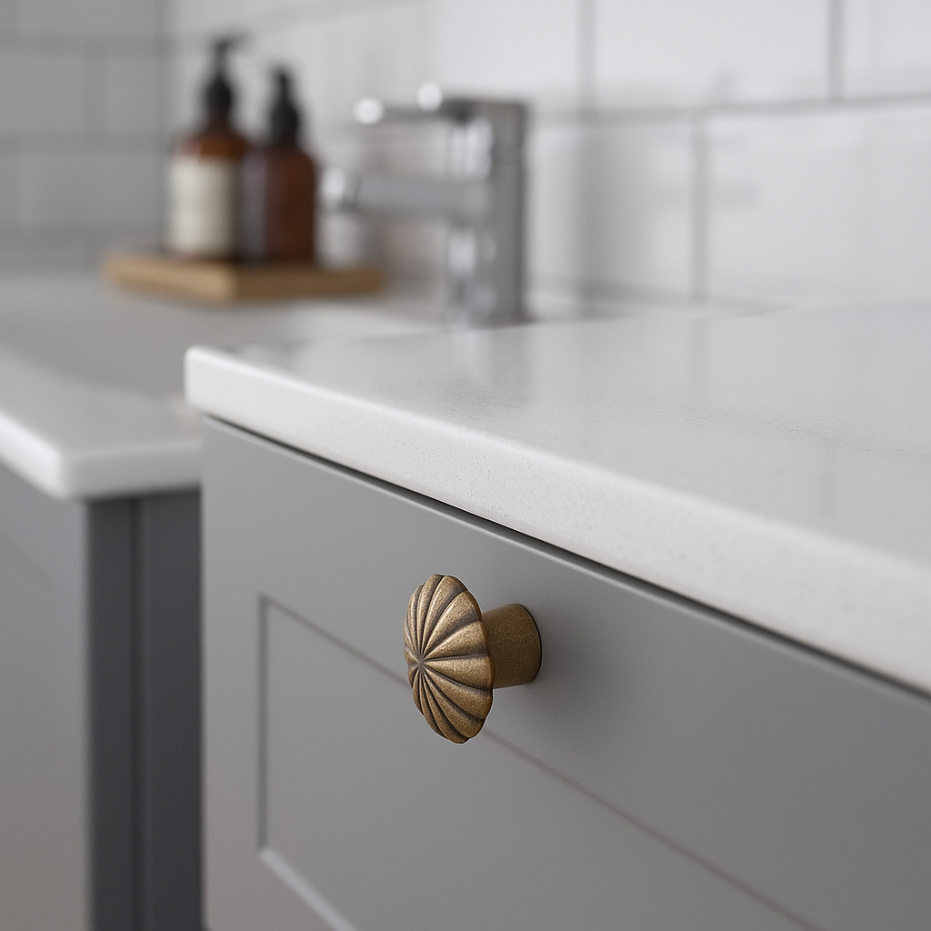 Knott antikk messing, 25 mm