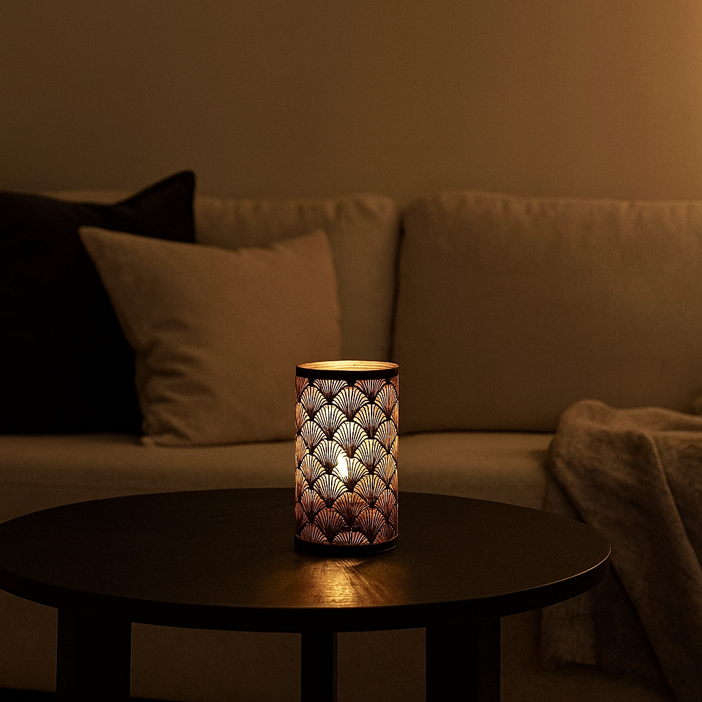 Nata LED lyslykt skjell