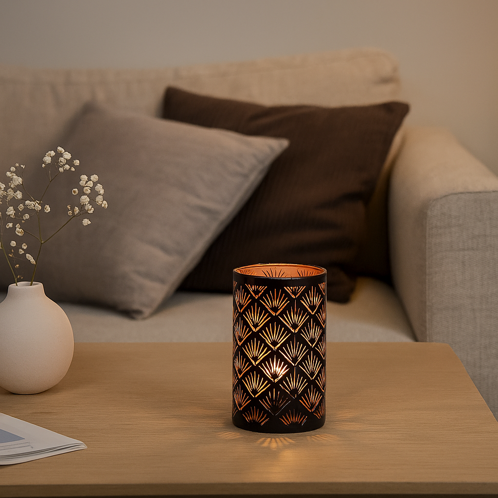 Nata LED lyslykt palme