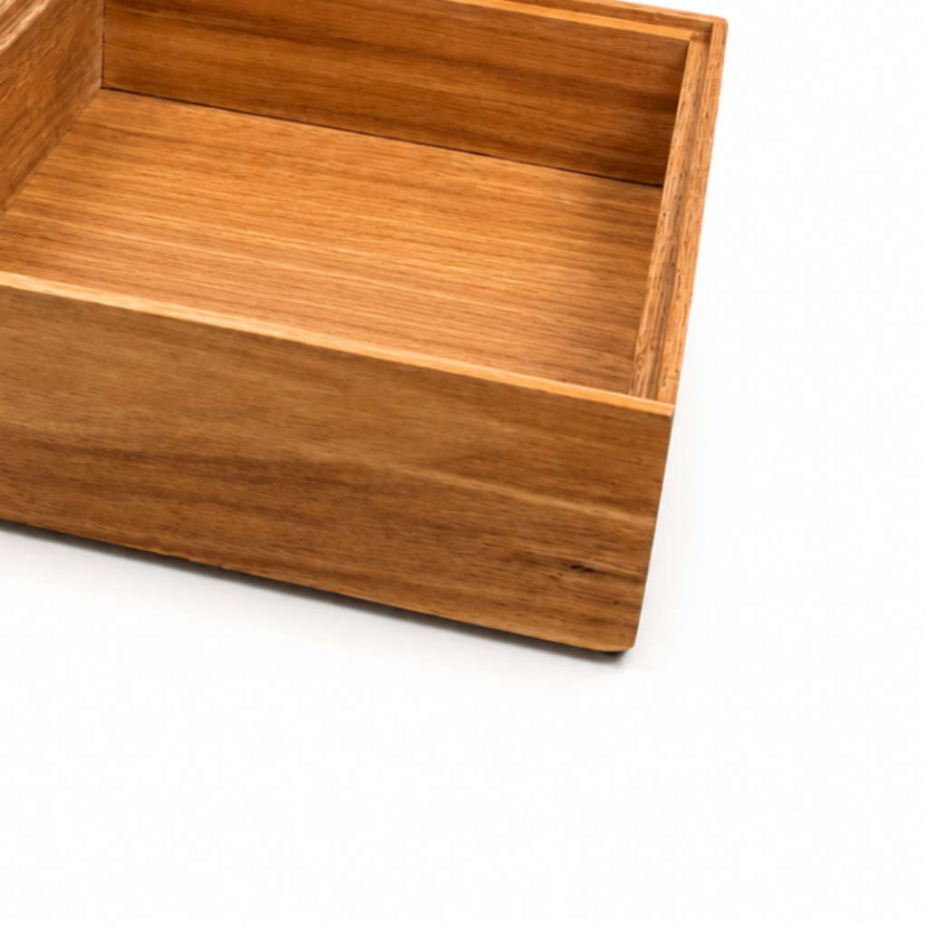 Stapelbar organiseringbricka i trä/akacia 15 x 15 x 5 cm 