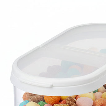 Oppbevaringsbeholder til tørrvarer med vippelokk