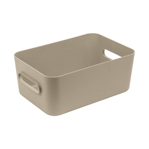 SmartStore Comfort M oppbevaringsboks beige 5,3 liter på hvit bakgrunn