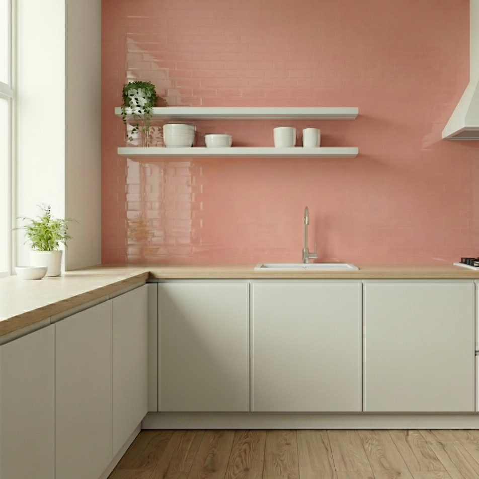 Vareprøve: Adelina Rosa selvklebende veggfliser