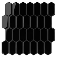 Alexandra sort selvklebende veggfliser