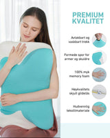 Premium kvalitet pute av minneskum. Hudvennlig tekstilmateriale.