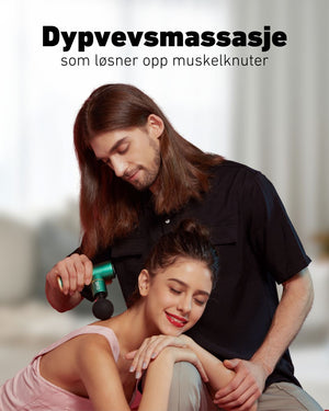 Dypvevsmassasje som løsner opp muskelknuter med SKG mini massasjepistol