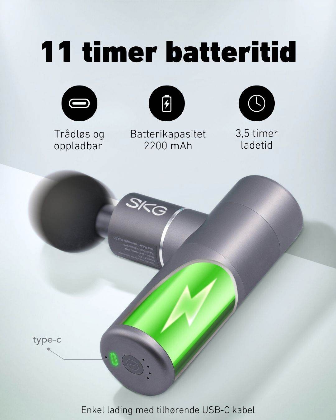 Massasjepistol F3 grå